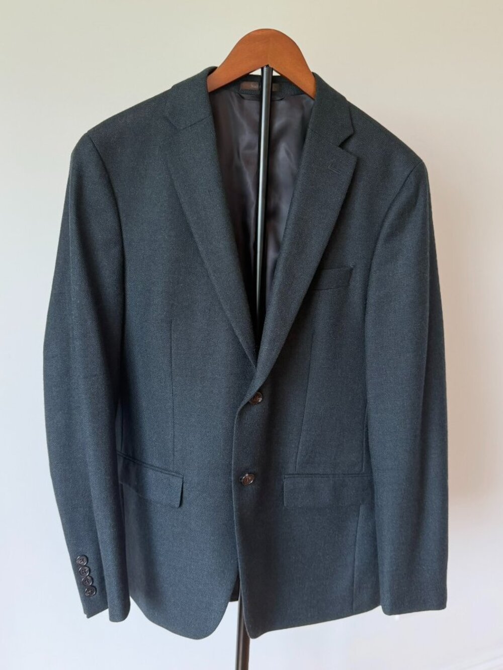 LAUREN RALPH LAUREN MEN'S 100% WOOL FOREST GREEN BLAZER (SIZE 40R) - AS IS